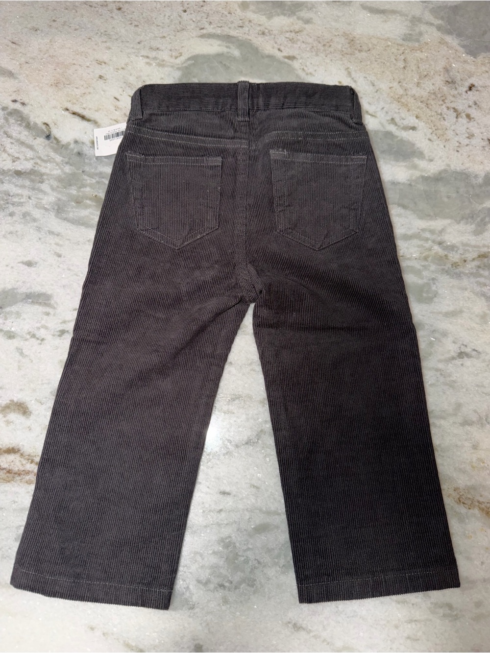 Janie and Jack Charcoal Corduroy Kids Pants - Picture 3 of 4